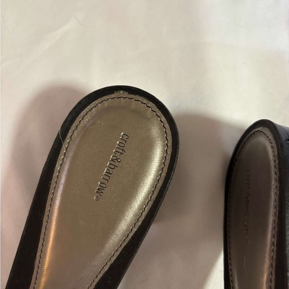 Croft & Barrow Black leather Women's Mules size 9 - Picture 2 of 6